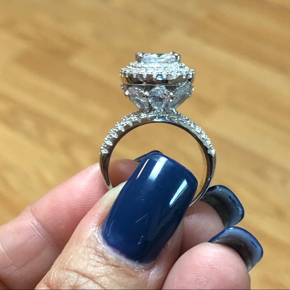 925 Silver & Diamond Simulated - Picture 3 of 8